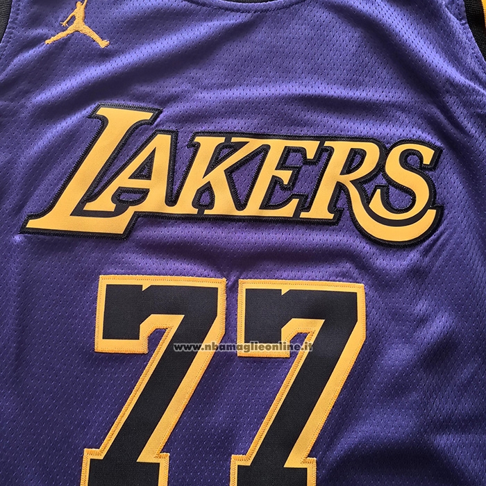 Maglia Bambino Los Angeles Lakers Luka Doncic No 77 Statement 2024 Viola